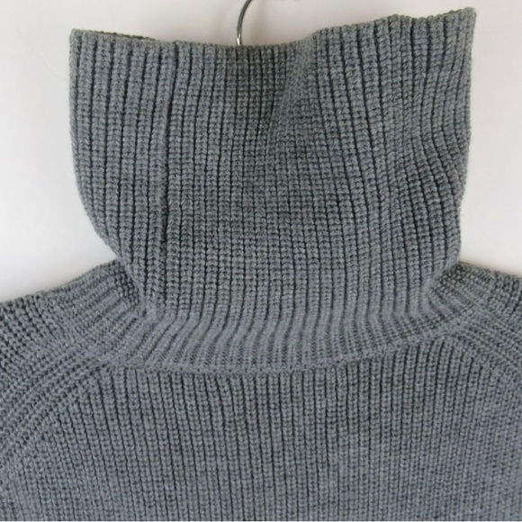 Everlane Chunky Wool Sleeveless Turtleneck Sweater Vest Hi-Lo Hem Spring XS - Picture 6 of 9